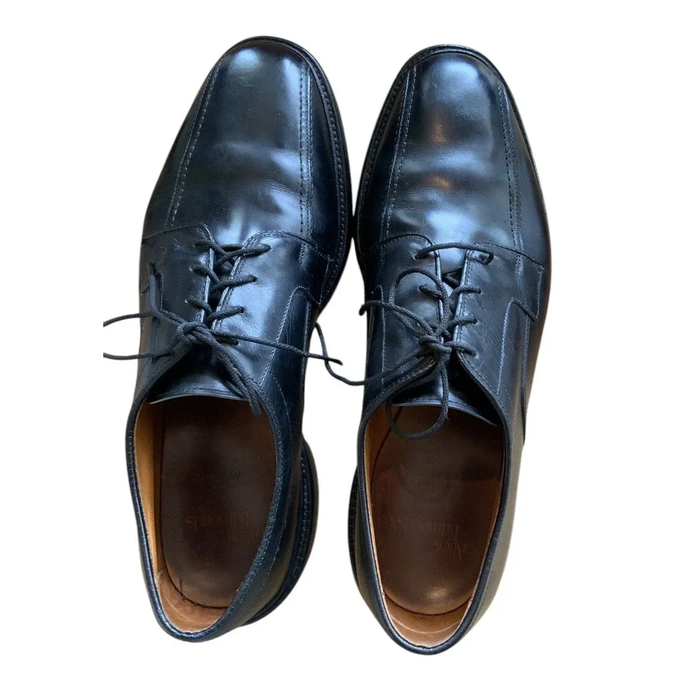 Allen Edmonds Hillcrest 5904 Black Leather Oxford Dress Shoes Men's Sz 11D Italy